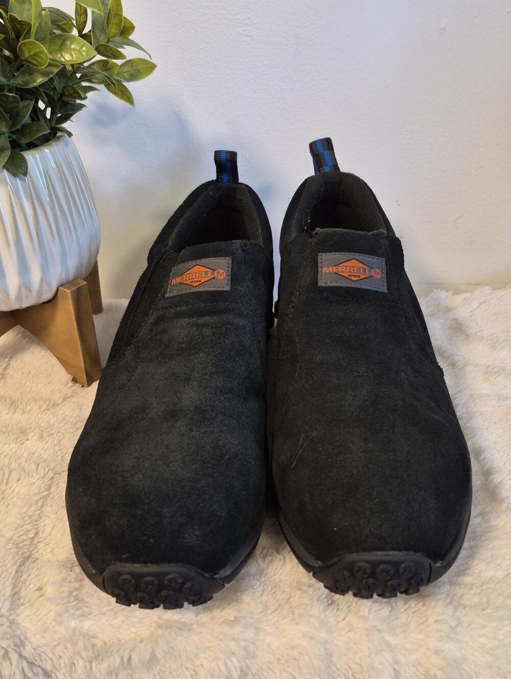 Merrell Work Jungle Moc Alloy Toe Work Shoes Women's Sz 9 Black Suede J62382 - Picture 5 of 14